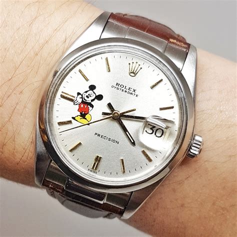 vintage rolex oysterdate precision 6694 mickey mouse